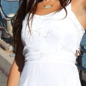 Reformation White Embroidered Mini Dress
